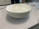 瓷秀源纯白骨瓷盘子简约家用菜盘深盘圆形盘子方盘套装唐山陶瓷餐具 7.5英寸圆菜盘6个 实拍图