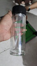 【京东物流】高硼硅双层玻璃杯大容量泡茶杯耐高温加厚水杯茶杯 隐形提环黑色玻璃杯 300ml 1只 实拍图