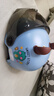 比莫姆3C认证电动车儿童头盔电瓶摩托车小孩子冬季保暖安全帽夏季防晒可爱男女宝宝四季通用3-12岁新国标 A1天蓝色熊猫【茶短镜】+【耳朵】 配茶色短镜片 实拍图