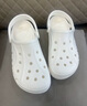 卡骆驰crocs洞洞鞋贝雅男鞋女鞋轻便耐磨一脚蹬拖鞋休闲鞋|10126 白-100 37 /38(230mm) 实拍图