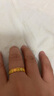 周六福圣诞礼物  黄金戒指女款足金珐琅渐变多色花卉指环 计价 11号-2.56g 实拍图