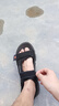 昌祥回力凉鞋男新款夏季外穿开车透气夏天防滑耐磨男士运动休闲沙滩凉拖男 黑色 42 实拍图