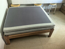 源氏木语全实木折叠沙发床橡木两用可伸缩沙发0.9米沙发床海绵垫-砂砾白 实拍图