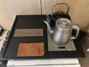 全度（Quandu)提梁蒸煮一体茶壶黑茶白茶壶耐高温明火加厚玻璃茶壶 银杏叶祥云提梁壶烟灰色 1000ml 实拍图