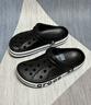 卡骆驰crocs洞洞鞋贝雅卡骆班轻便耐磨一脚蹬休闲鞋|205089 黑色/白色-066 43 (270mm) 实拍图