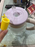 茶卡钵钵玻璃杯女生高颜值耐热防爆耐高温茶水分离大容量吸管泡茶水杯 芋泥紫-【高硼硅玻璃】- 850ml 实拍图