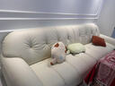 冬熊棉花糖真皮沙发法式奶油风客厅小户型轻奢白色钢琴键云朵沙发 【大四人位3.1米】 进口纳帕头层牛皮【豪华版】乳胶+4CM紫罗兰 实拍图