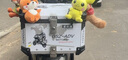星骑侠裂行pcx160摩托车尾箱uy125uu铝合金尾箱巧格i电动车小牛n1后备箱 55L银版花+内衬+车贴+不锈钢底座 实拍图