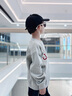 盖璞【大小童同款】男女童2025秋季新款logo抓绒卫衣儿童装829305 灰色 130 /64(8-9岁) 实拍图