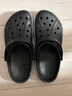 crocs卡骆驰洞洞鞋贝雅卡骆班轻便耐磨一脚蹬休闲鞋|205089 黑色/白色-066 40 (250mm) 实拍图
