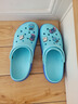 鲨鹈鹕洞洞鞋男士大码拖鞋防滑室外迪特沙滩鞋女透气包头休闲凉鞋男 迪特冰蓝蓝色 45 实拍图