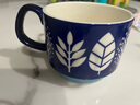 onlycook  家用陶瓷马克杯带手柄杯子燕麦早餐杯咖啡杯办公室水杯 深蓝丛林款陶瓷杯/单个 实拍图