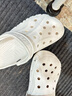 crocs卡骆驰洞洞鞋贝雅男鞋女鞋轻便耐磨一脚蹬拖鞋休闲鞋|10126 白-100 40 (250mm) 实拍图