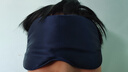 TA 真丝眼罩桑蚕丝睡眠遮光透气男女通用午睡觉舒适旅行旅游 藏青蓝 实拍图
