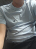 杰克·琼斯（JACK&JONES）25年男装T恤男夏季T恤舒适男士短袖凉感多色上衣纯色水洗不易走形 C42浅灰蓝 L 实拍图