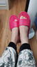 制三 中国台湾进口拖鞋男女情侣家居室内静音防滑防臭无味简约时尚EVA 桃花红 L(全长约26.5cm/建议38-40码穿) 实拍图