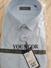 雅戈尔（YOUNGOR）短袖衬衫男素色DP免烫衬衫纯棉面料抗皱易打理新品 GSDP10171LJA紫色 44 实拍图