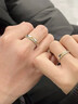 中国黄金日照金山情侣戒指一对男女银对戒表白小众新年情人节礼物送女友 日照金山珐琅情侣对戒-刻字/贺卡 实拍图