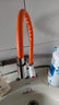 倾山空防溅水龙头延伸器万能接头省心水管延长管万向旋转软管拖把池加长 橘色水龙头延长管【长37cm】 任意固定 实拍图