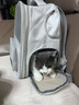 DO DO PET宠物背包猫包外出便携宠物包太空舱猫咪小狗透气双肩包包书包大号 灰色(拓展款-多功能-可变帐篷) 建议12斤内猫咪，8斤内狗狗使用 实拍图