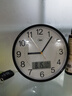 康巴丝（Compas）挂钟走时客厅办公室钟表挂墙简约创意时钟时尚石英钟现代挂表 c3221Y日历黑白(23*23cm) 实拍图