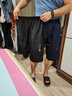 夏季冰丝短裤男宽松大码七分运动裤男士速干休闲中裤男透气沙滩裤 黑色+蓝色【两条装】 2XL  适合145-160斤 实拍图