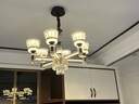 珺蒂北欧轻奢水晶客厅吊灯灯具套餐现代欧式简约大气餐厅灯臂发光灯饰 水晶6头-三色调光 实拍图
