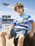 迪士尼（DISNEY）男童短袖T恤透气排汗六一儿童节半袖上衣25夏DB421BE19蓝140 实拍图
