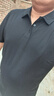 拇指白小T短袖polo衫男士春夏透气商务休闲翻领白小丅 墨黑 4XL  实拍图
