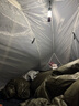 黑冰（BLACKICE）24新标准【彩蝶系列鸭绒信封式羽绒睡袋】户外露营防风成人睡袋 彩蝶700(新标准)/军绿 实拍图