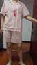 京东京造【10A抑菌】A类一等品50支纯棉情侣睡衣女男春夏家居服肉粉色 L 实拍图