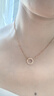 卡地亚（Cartier ）LOVE系列 18K玫瑰金色单环镶嵌钻石项链 B7224509节日生日礼物 实拍图