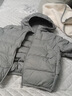 巴拉巴拉童装儿童羽绒服两件套男童女童宝宝冬装连帽外套 灰白色调00421 110 充绒量35g 实拍图