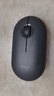 罗技（Logitech）时尚系列 PEBBLE鼠标 无线蓝牙鼠标 办公静音鼠标 女性鼠标对称鼠标 鹅卵石造型 石墨黑 实拍图