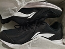 李宁运动鞋男鞋轻便透气网面拼接缓震跑步鞋黑色低帮软底休闲慢跑鞋 【透气网面】黑色/标准白(009款)-2 43 实拍图