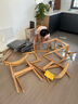 爱必居全实木餐桌家用吃饭桌子餐桌椅组合原木色 120*70单桌+4把牛角椅 实拍图