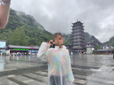 小魔一次性儿童雨衣小学生连体透明雨衣男孩女孩户外旅行5件装 实拍图