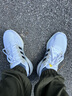 adidas EQ21 RUN随心畅跑舒适网面体测跑鞋男子阿迪达斯官方   白/蓝   42 实拍图