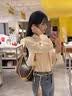 香港专柜女包2026新款真皮老花牛角包单肩斜挎包欧美潮链条腋下包 主图视频款黄牛角【礼盒包装】 实拍图