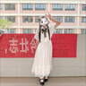 韩菲奴日系甜美lolita洛丽塔斗篷连衣裙夏季小个子白色蕾丝长裙子系 白色连衣裙+领结 S 165 实拍图