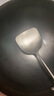 金存章丘炒锅铁锅炒菜锅圆底家用无涂层老式 锤印款木把30cm已开锅 实拍图