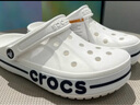 crocs卡骆驰洞洞鞋贝雅卡骆班轻便耐磨一脚蹬休闲鞋|205089 白/深蓝-126 37 /38(230mm) 实拍图