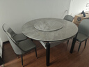 梓屋餐桌家用加厚岩板餐桌椅组合方圆两用餐桌813#1.5米桌+101皮椅*4 实拍图
