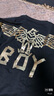 BOY LONDON英式潮流百搭情侣款短袖黑色烫金时尚休闲T恤N01910 黑色 现货 XS 此款偏大，建议拍小一码 实拍图