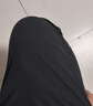 罗蒙（ROMON）冰丝休闲裤男士春夏季中青年弹力直筒松紧裤抽绳百搭凉感西装裤男 黑色 XL (180) (适合130-150斤) 实拍图