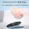 左都（ZUODU）全自动晴雨伞三折伞晴雨两用折叠伞女黑胶防晒防紫外线便携遮阳伞 实拍图