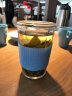 Glasslock耐热加厚玻璃杯钢化玻璃水杯进口杯子茶杯牛奶杯 蓝色带刻度500ml(无提绳 实拍图
