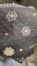 洁丽雅（Grace）抗菌枕巾 三层纱布吸湿透气枕头巾 花香-深灰78*52cm一对装 实拍图