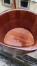 初心家用恒温足浴桶大桶过小腿养生木桶加厚高桶健康礼物泡脚桶 24.5cm圆形口-大叶花梨木 实拍图