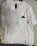 adidas情侣休闲纯棉上衣圆领短袖T恤男女夏季阿迪达斯官方轻运动 米白 L 实拍图